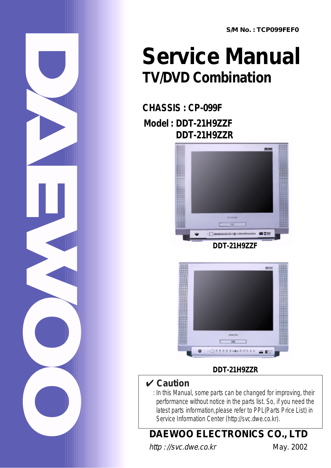 Daewoo CP-099F Service Manual