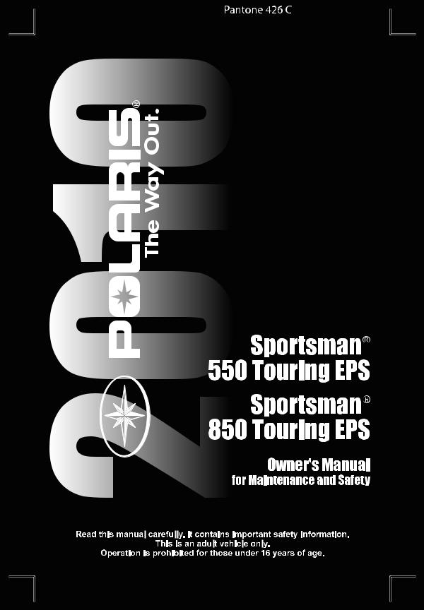 Polaris Sportsman 550 Touring EPS, Sportsman 850 Touring EPS, Sportsman 9922090 User Manual