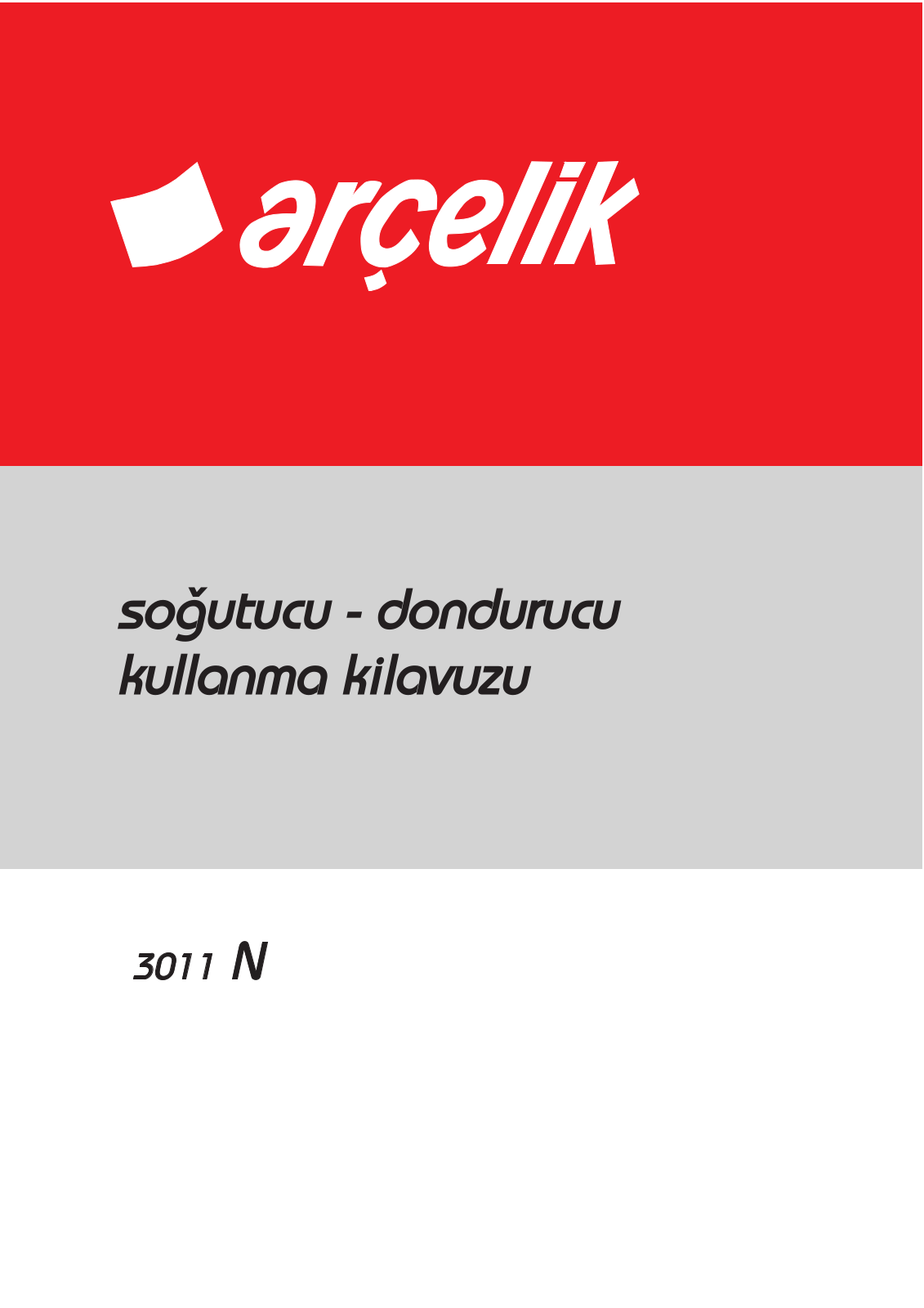 Arçelik 3011 N User manual