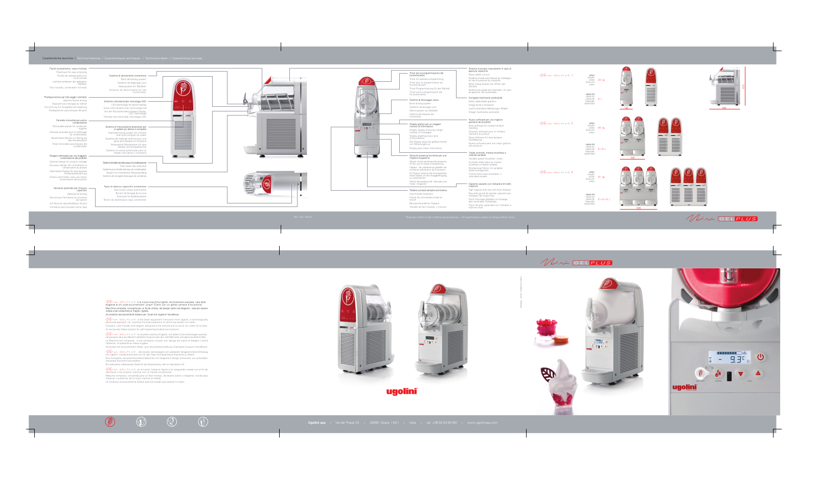 UGOLINI MINIGEL 2 Plus, MINIGEL 3 Plus, MINIGEL 1 Plus Brochure