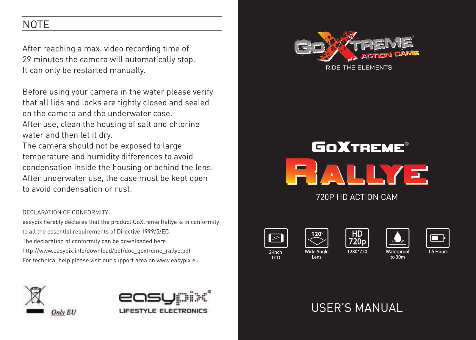 EasyPix GoXtreme Rallye User Guide