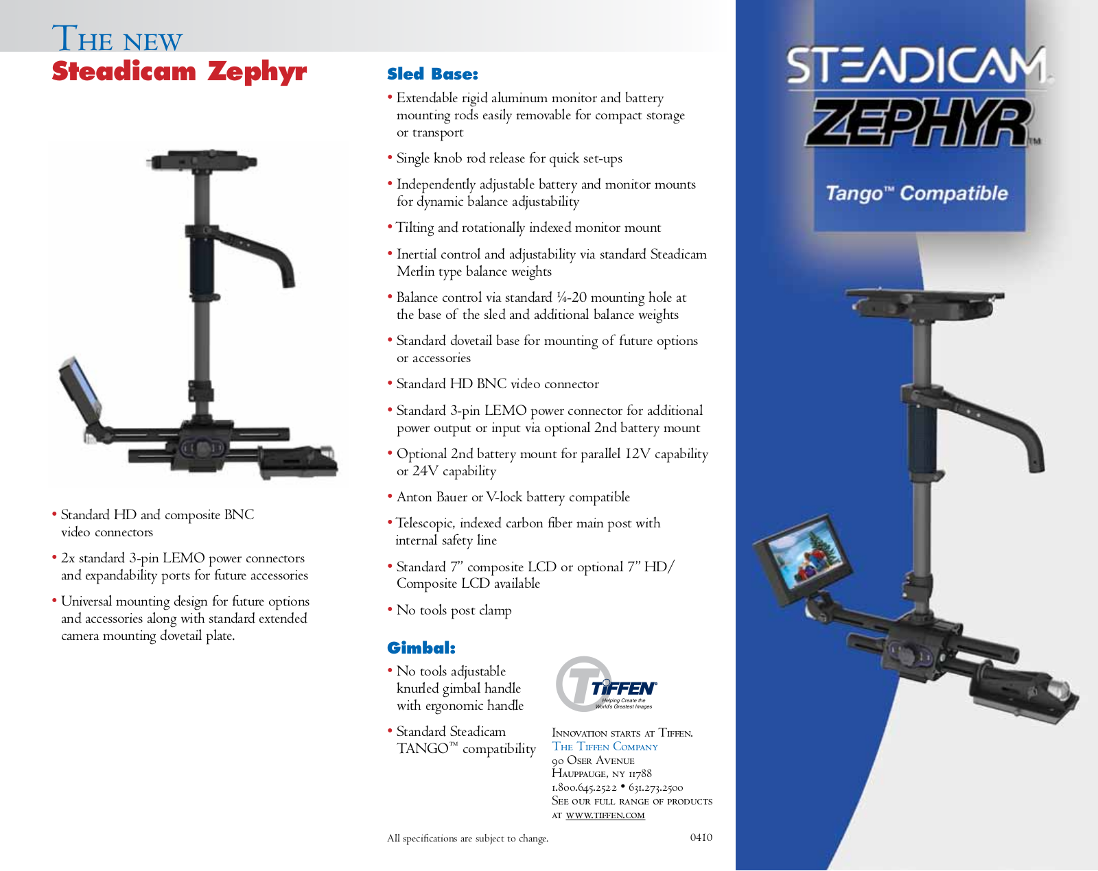 Steadicam Zephyr User Manual