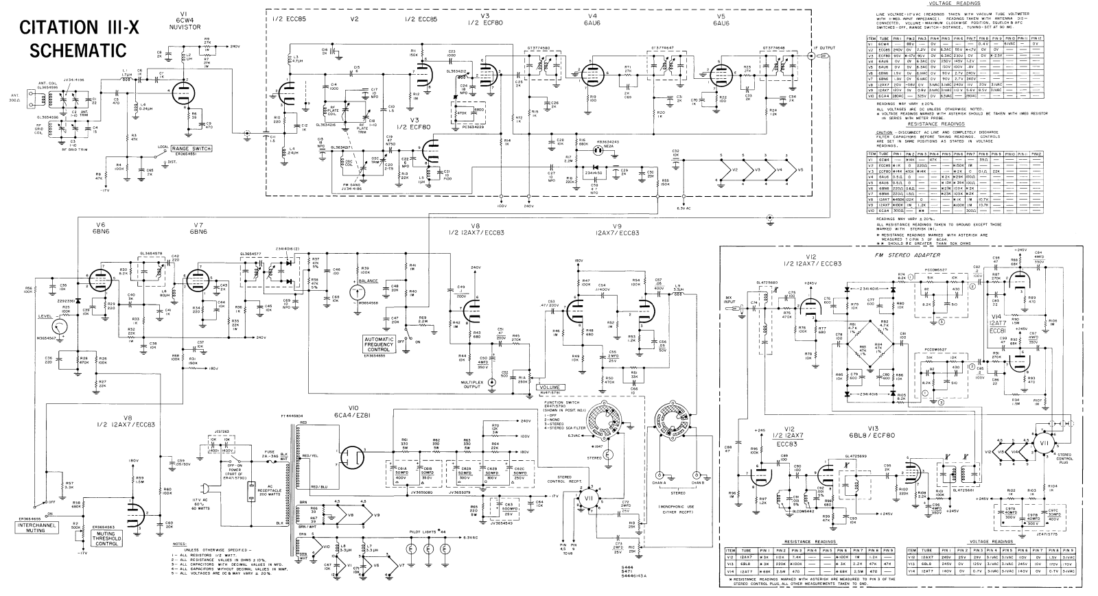 Harman Kardon Citation 3-X Schematic