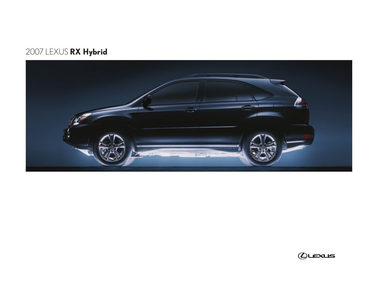 Lexus RX400h 2007 User Manual