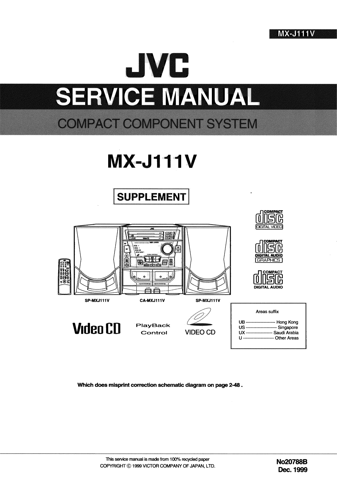 JVC MX-J111V Service Manual