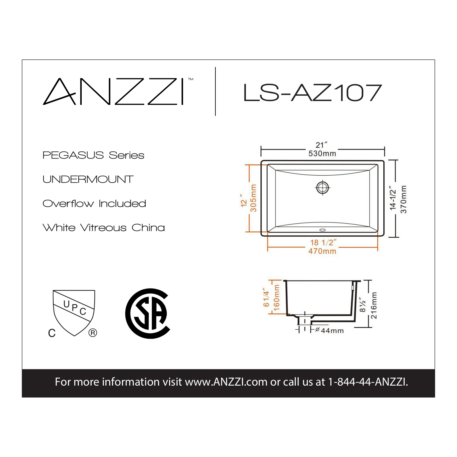 ANZZI ANZI1685 Specifications - ManualMachine.com