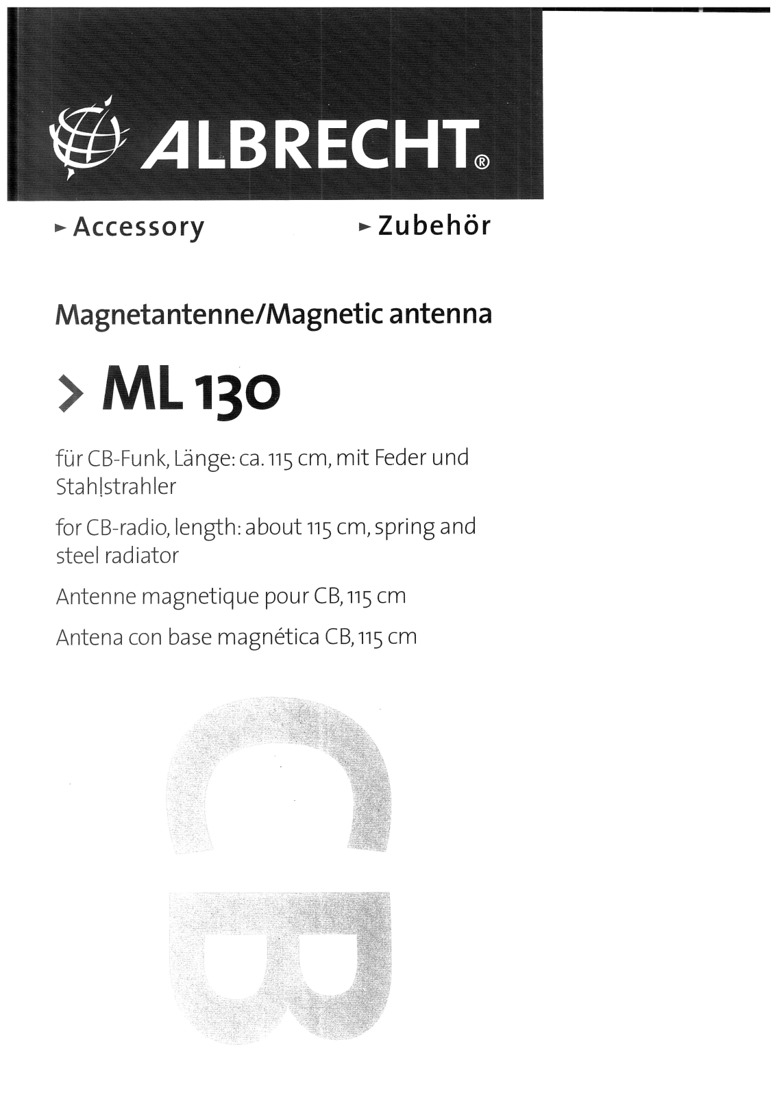 Albrecht ML130 User guide