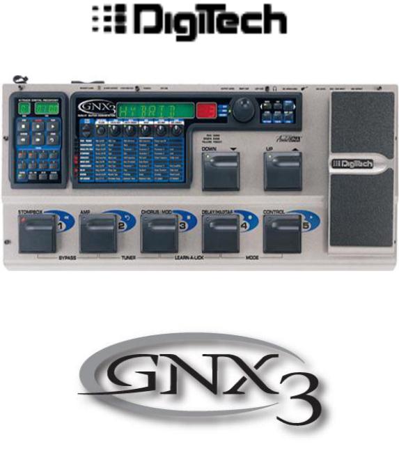 DigiTech GNX3 User Manual