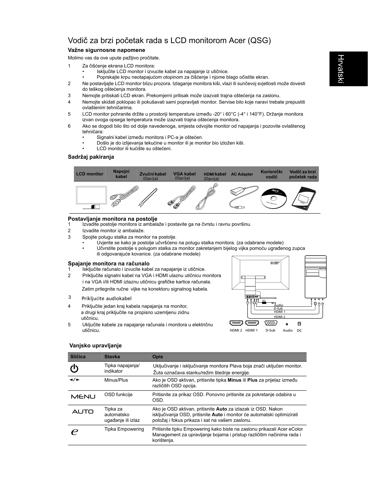 Acer S273HL User Manual