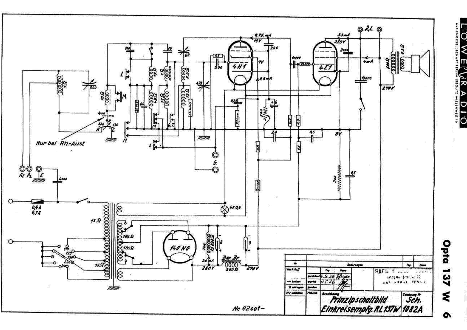 Loewe 137w schematic