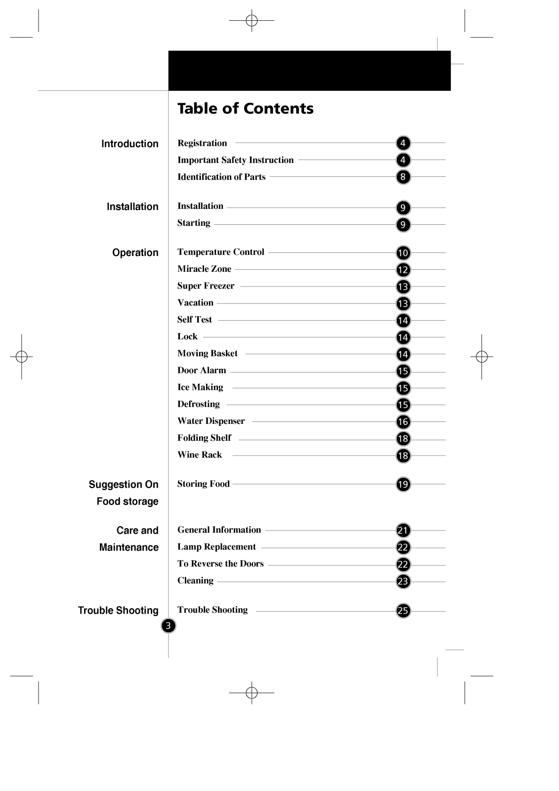 LG GR-459GTK User Manual