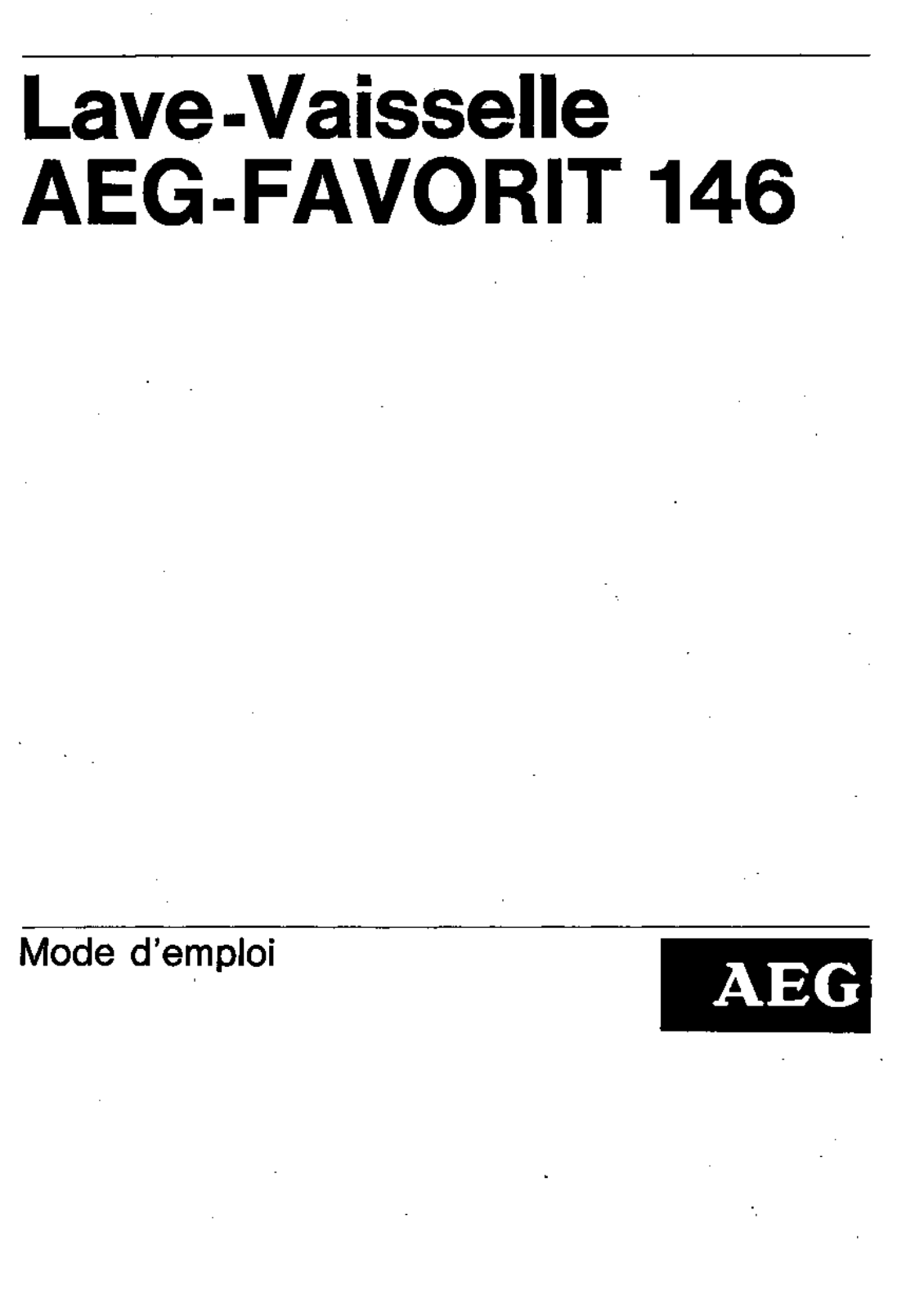 Aeg 146 User Manual