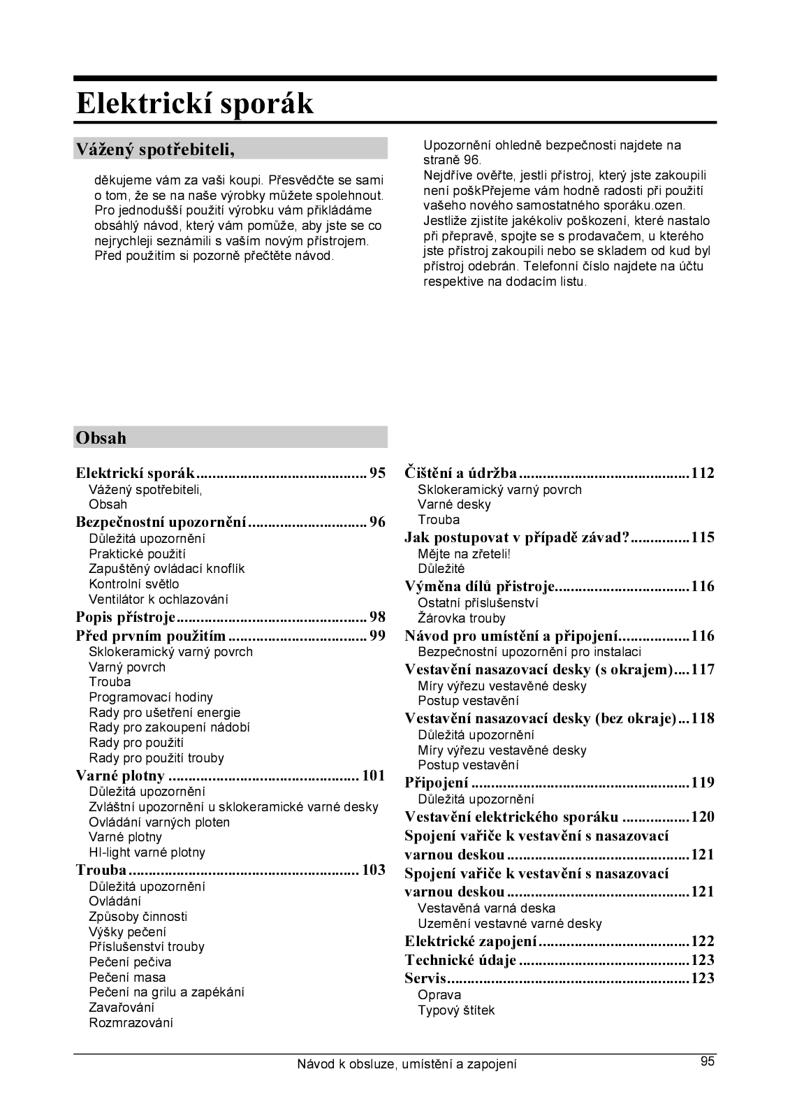 Gorenje U 7400, U 7400 W, U 7400 E User Manual