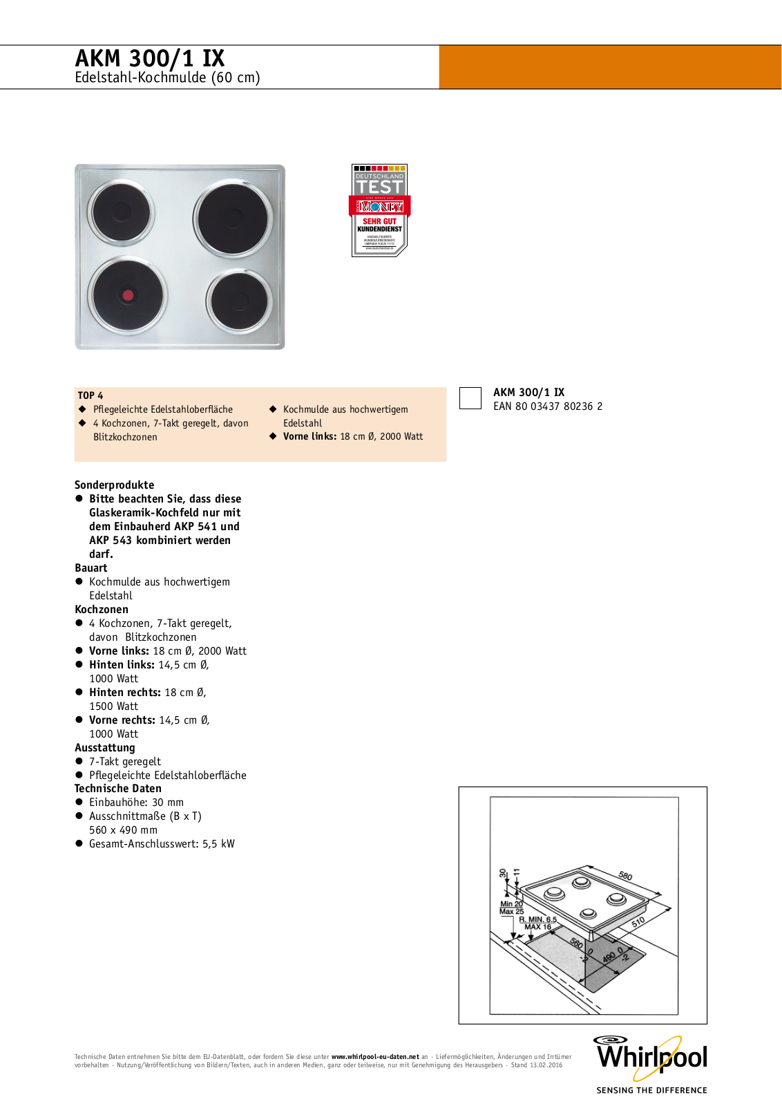 Whirlpool AKM 300/IX/01 User Manual