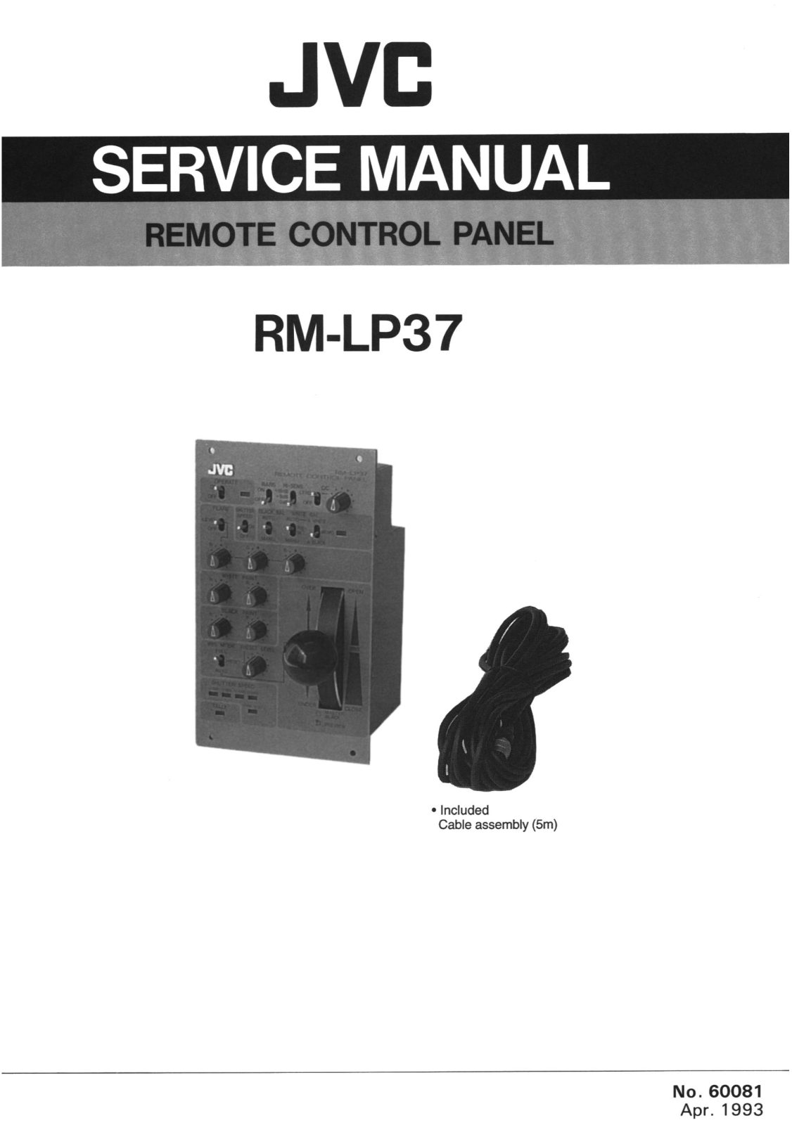 JVC RMLP-37 Service manual