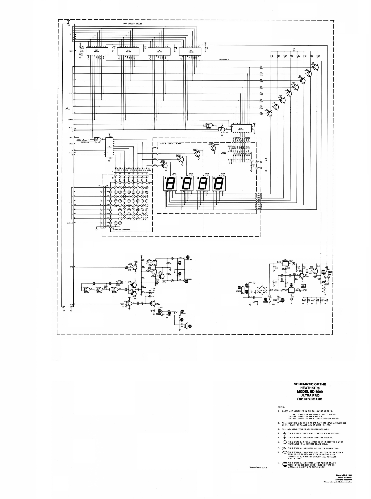 Heath Company HD-8999 Schematic