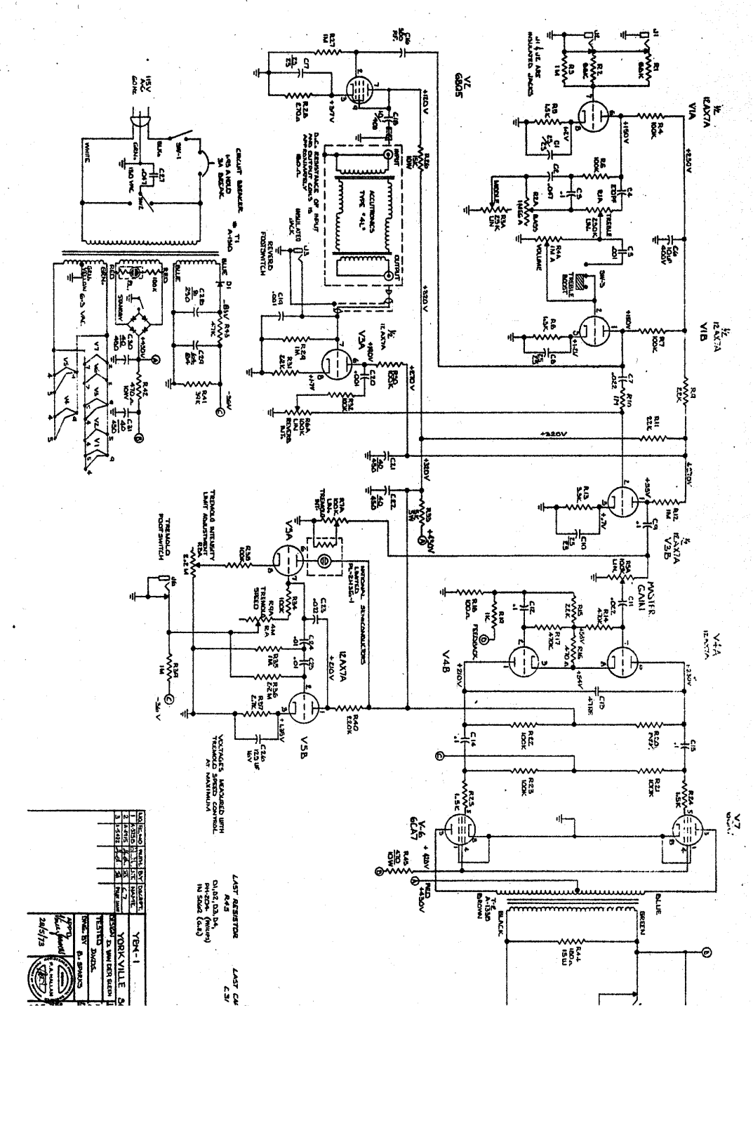 Traynor ybm 1 schematic