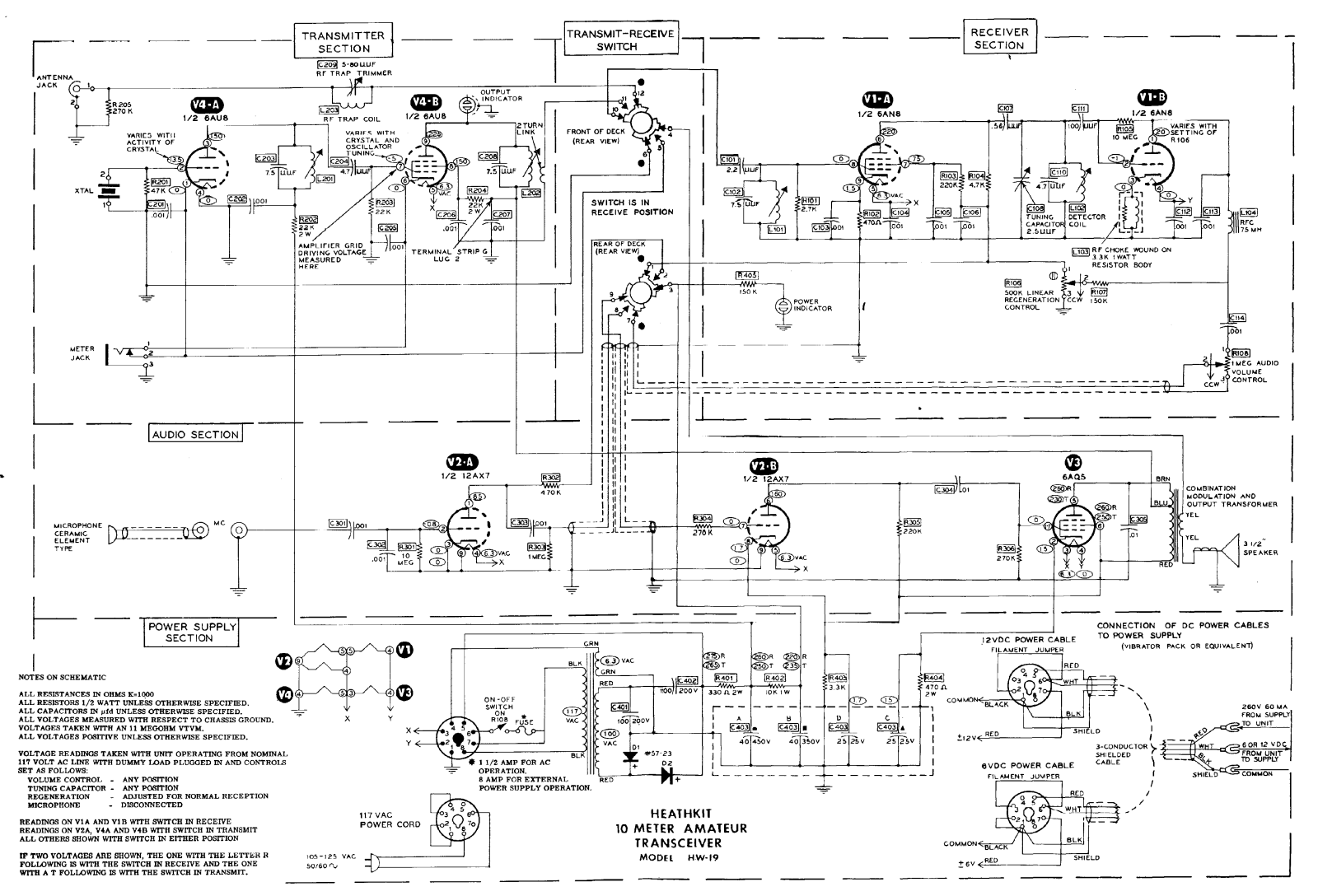 Heath Company HW-19 Schematic