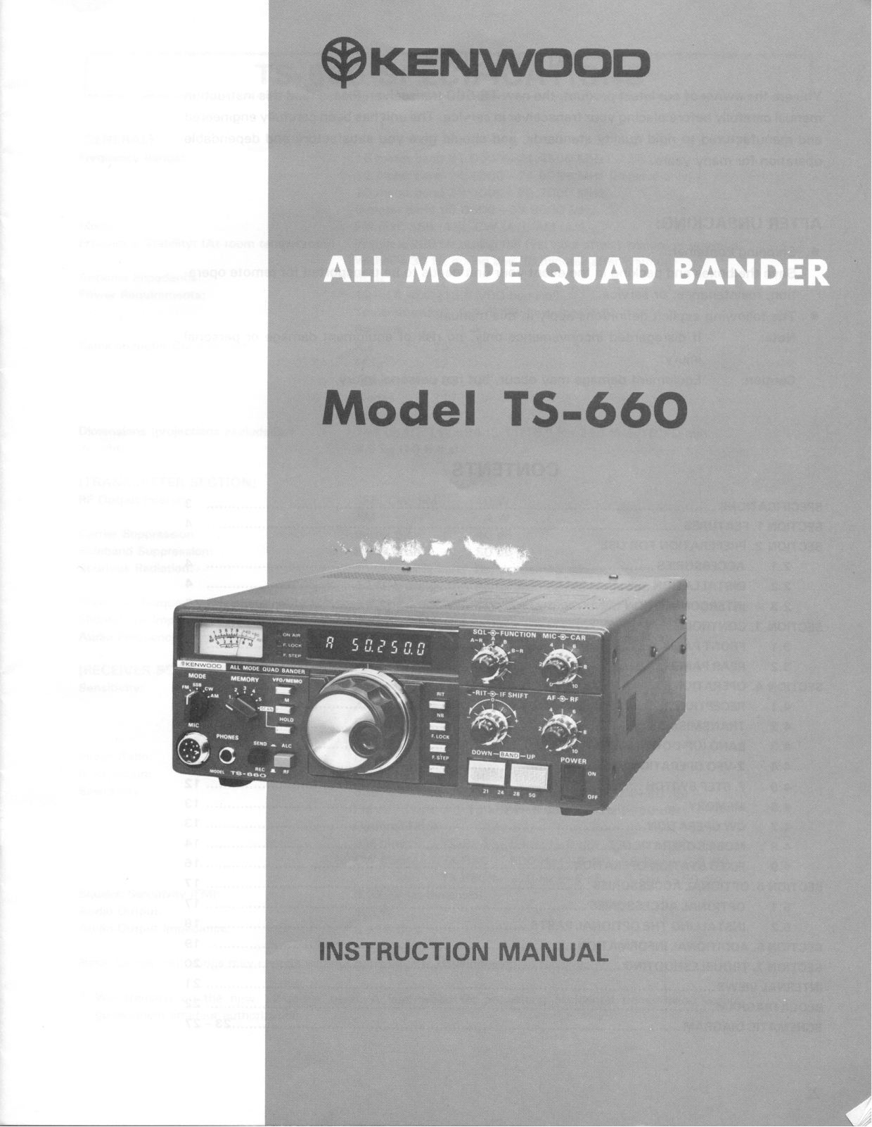 Kenwood TS-660 Owner's Manual