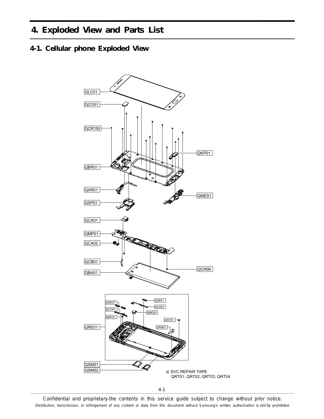 Samsung SM-A800F Exploded View