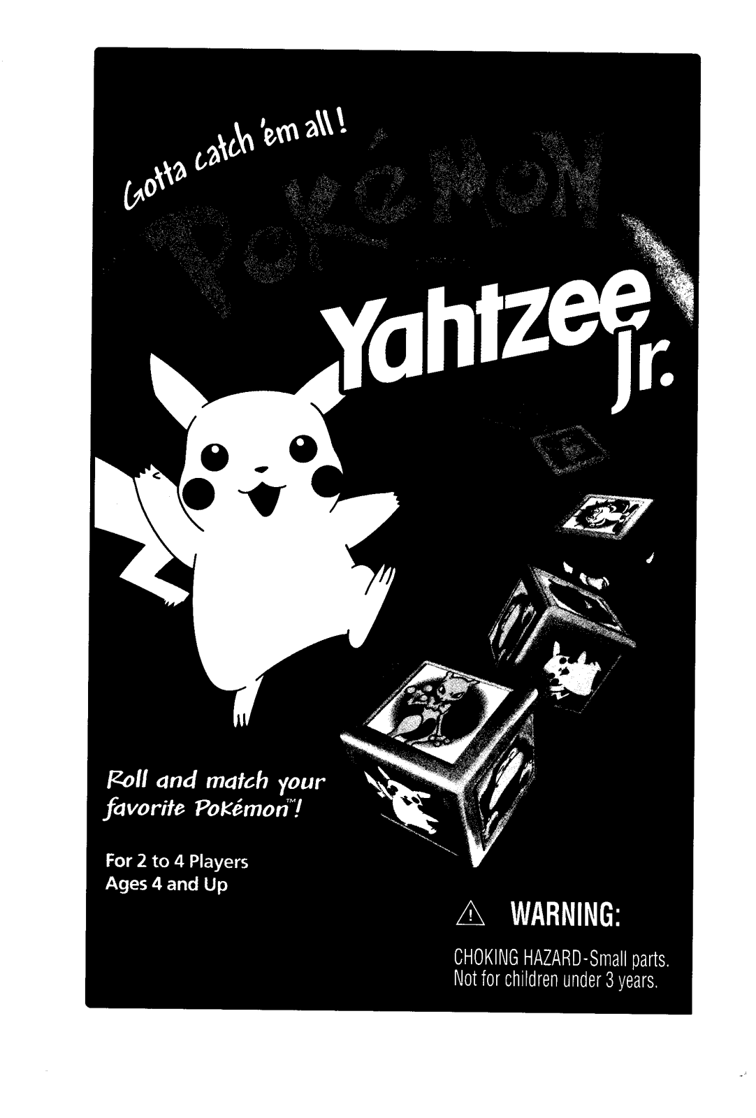 Hasbro POKEMON YAHTZEE JR. User Manual