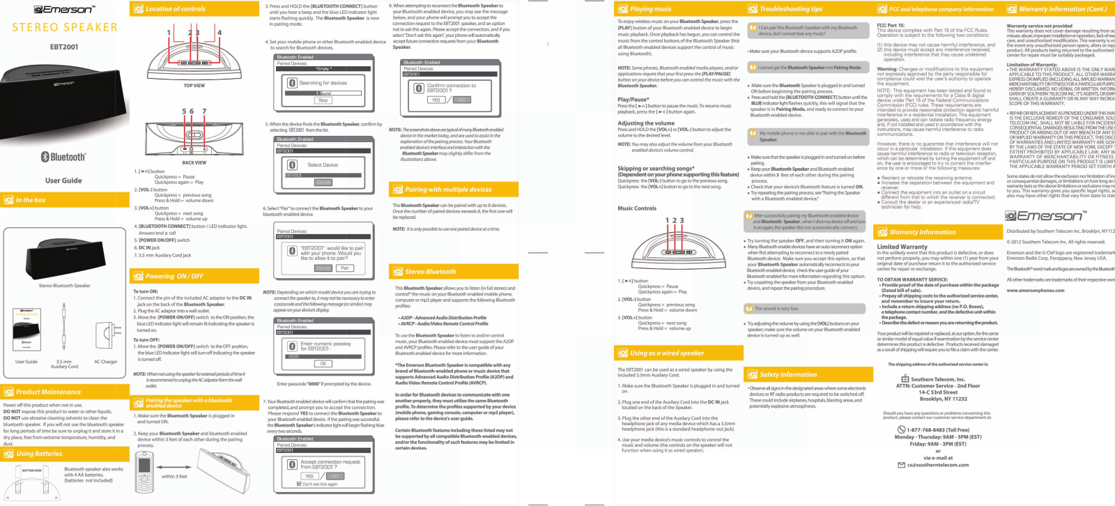 Emerson EBT2001 User Manual