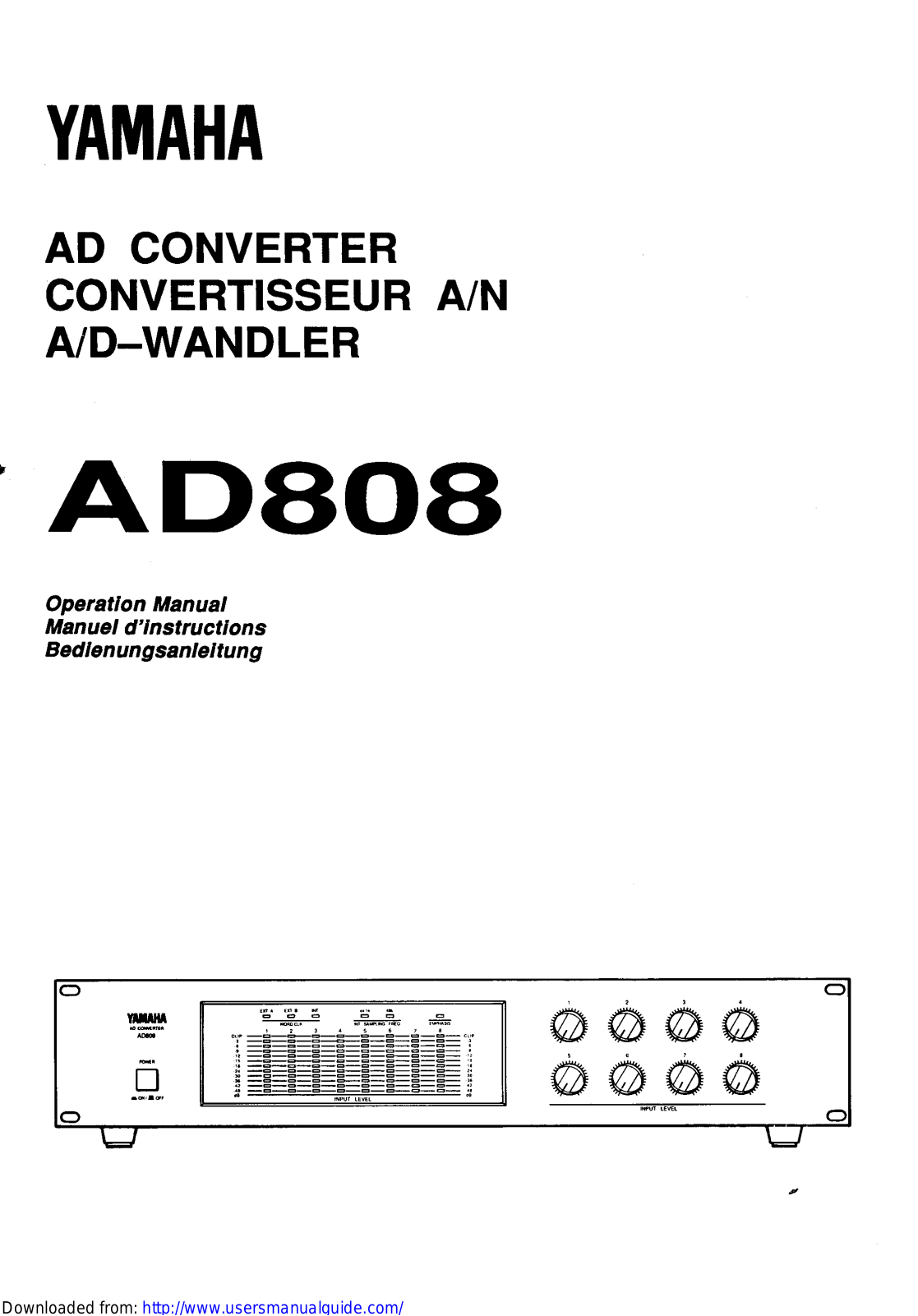 Yamaha Audio AD808 User Manual