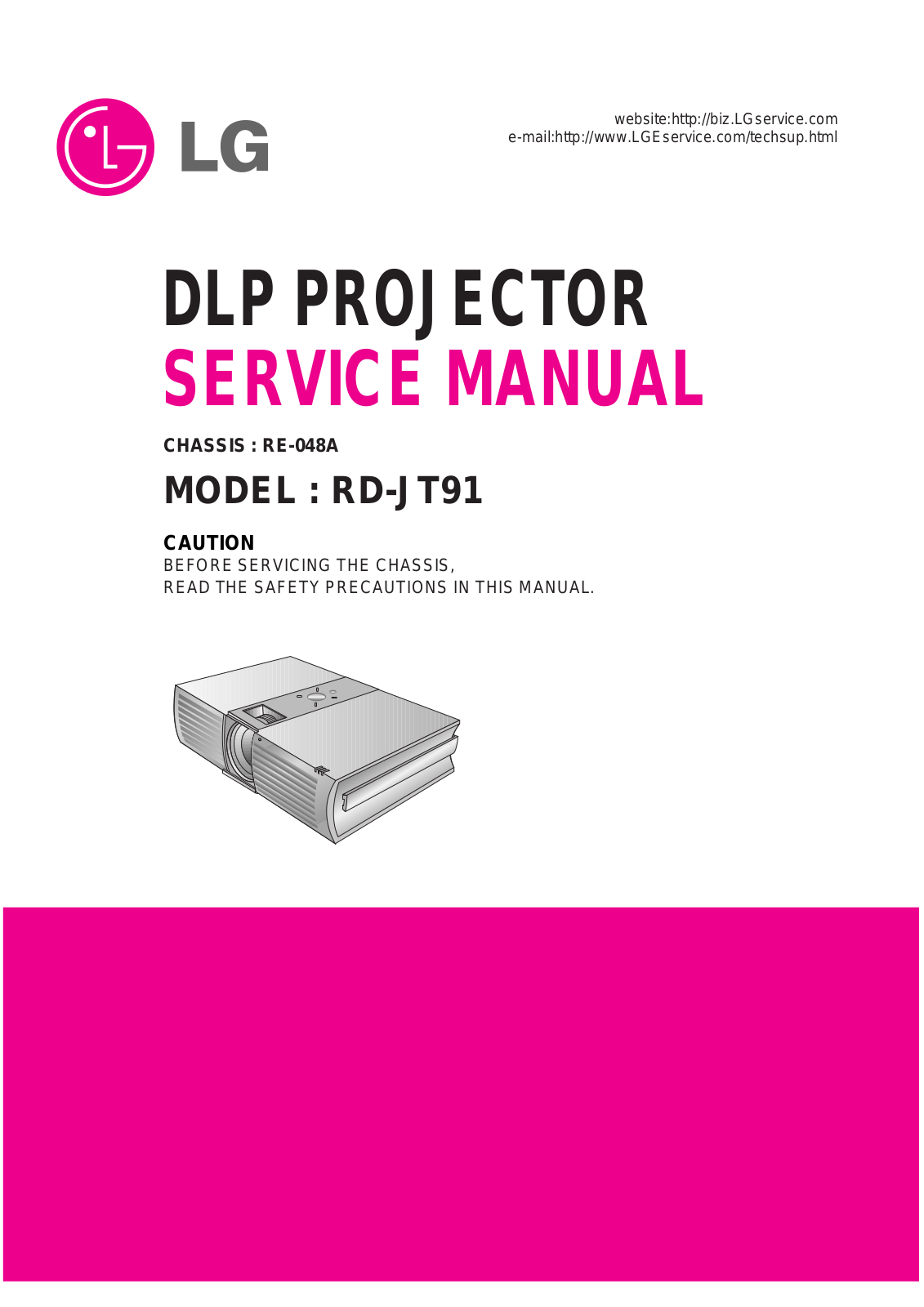 LG RD JT91 DLP Service Manual