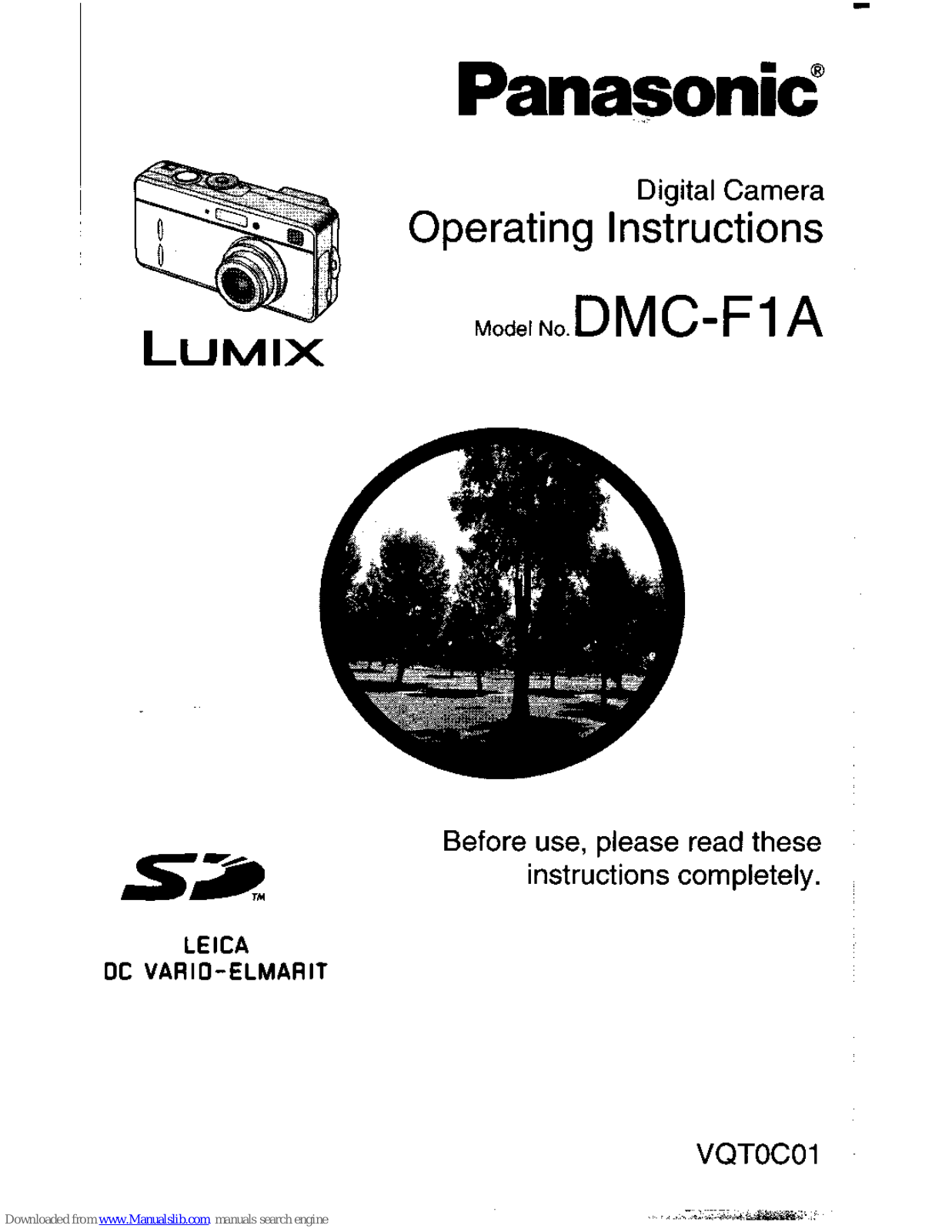 Panasonic Lumix DMC-F1A Operating Instructions Manual