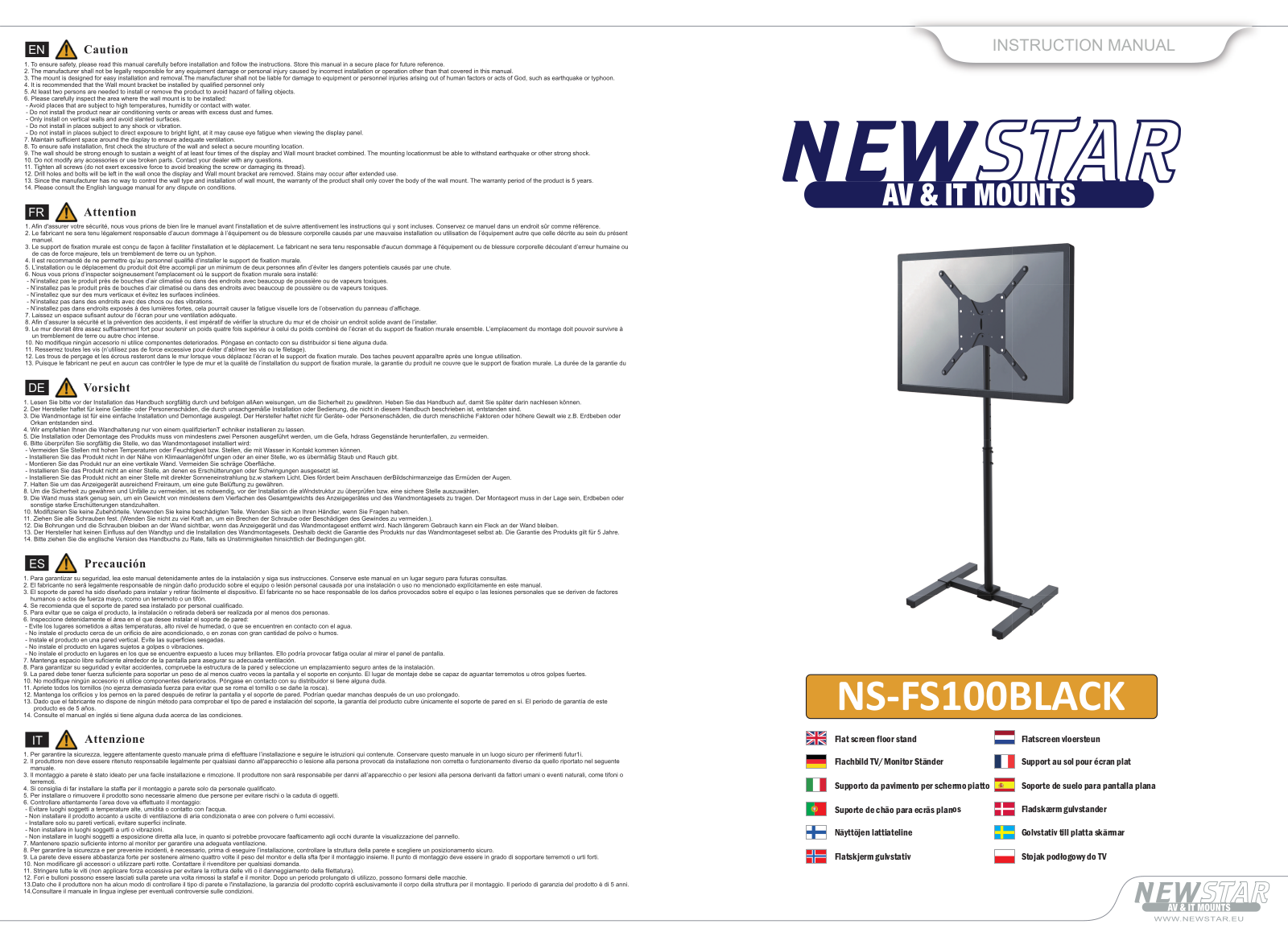 Newstar NS-FS100BLACK User Manual