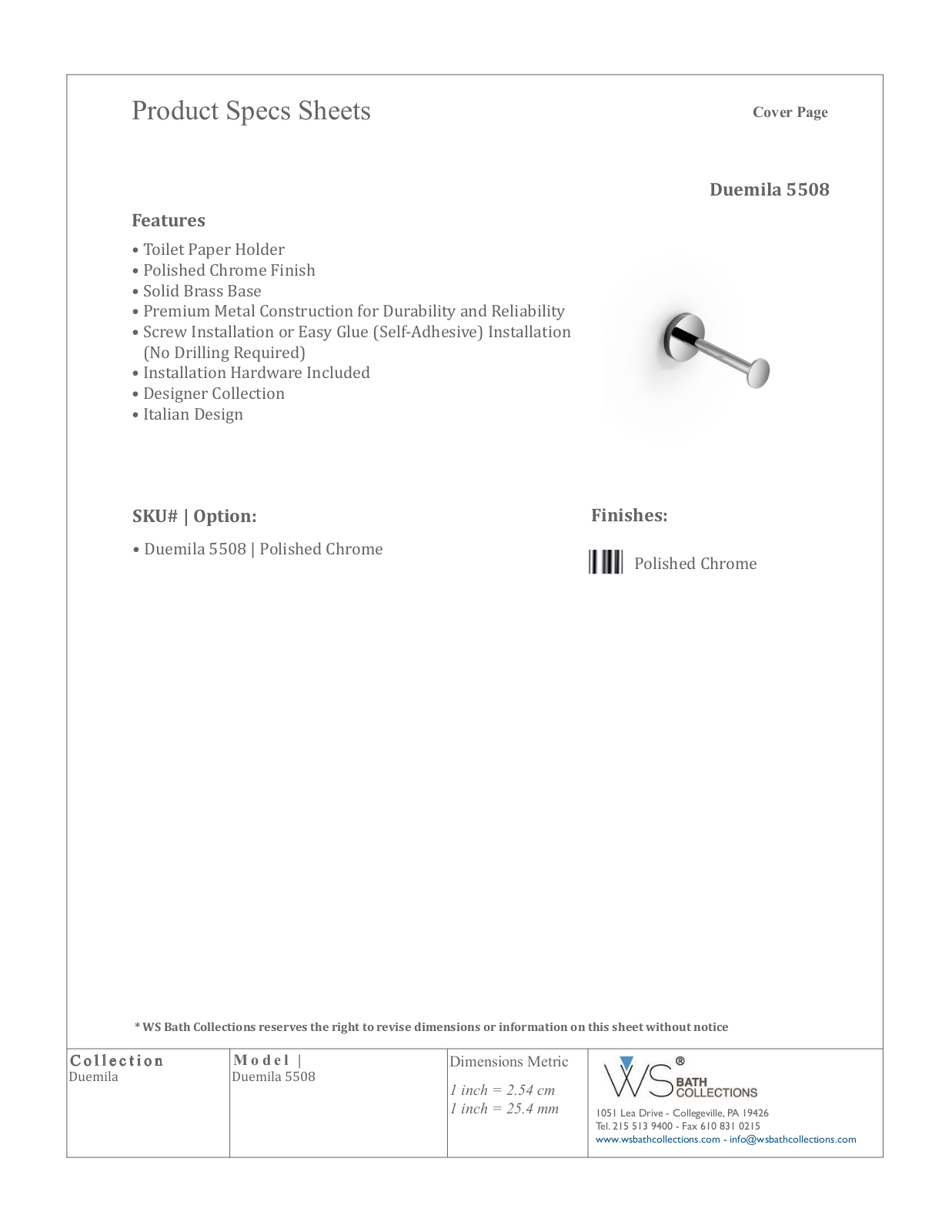 WS Bath Collections WSO1203 Specifications - ManualMachine.com