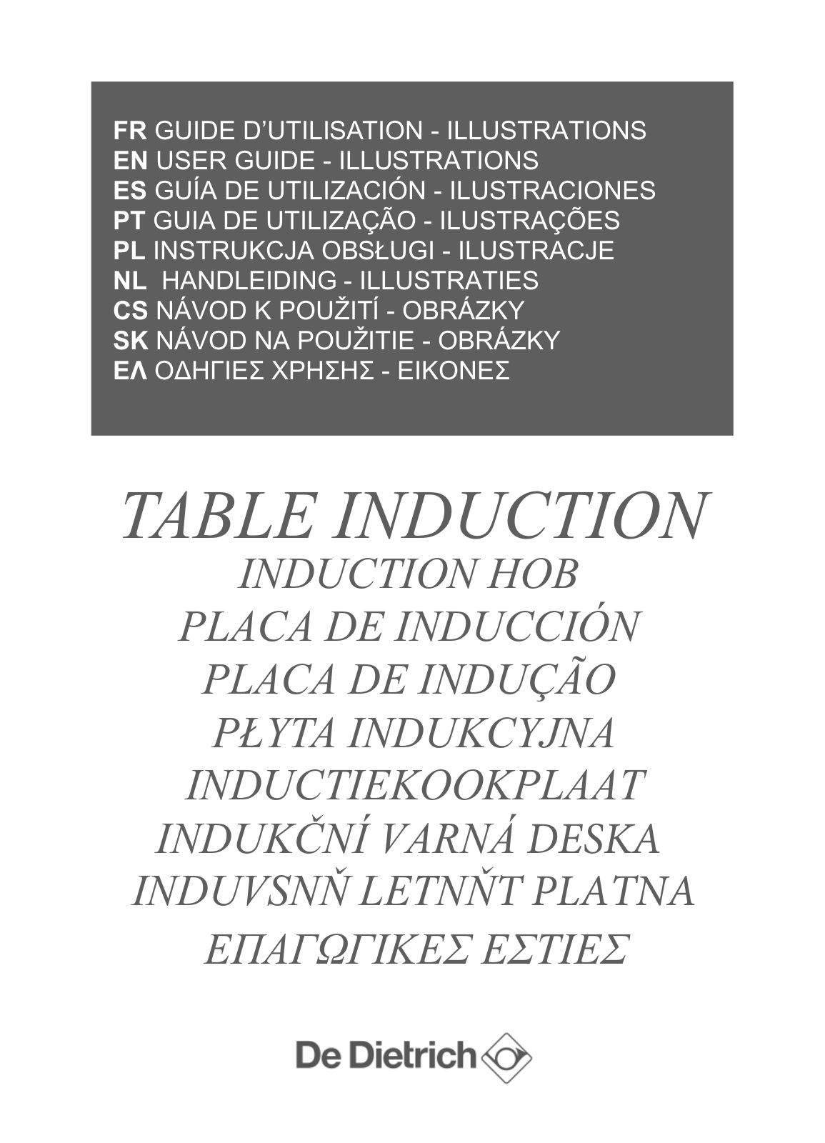 De Dietrich DPI7688XS, DPI7870X, DPI7884XS User Manual