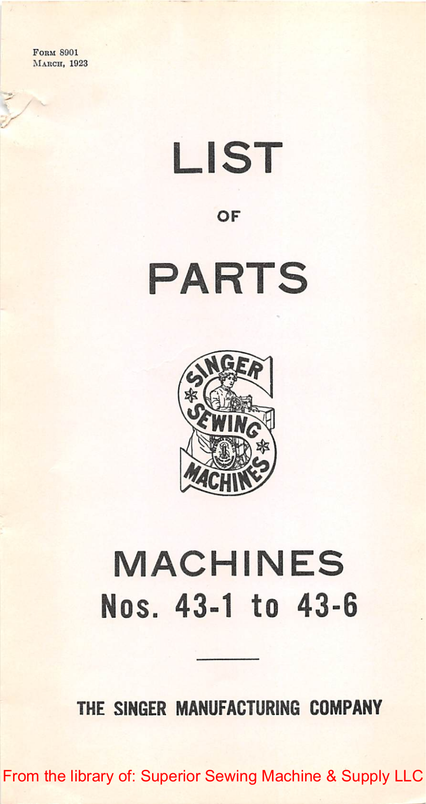 Singer 43-1, 43-2, 43-3, 43-4, 43-5 User Manual - ManualMachine.com