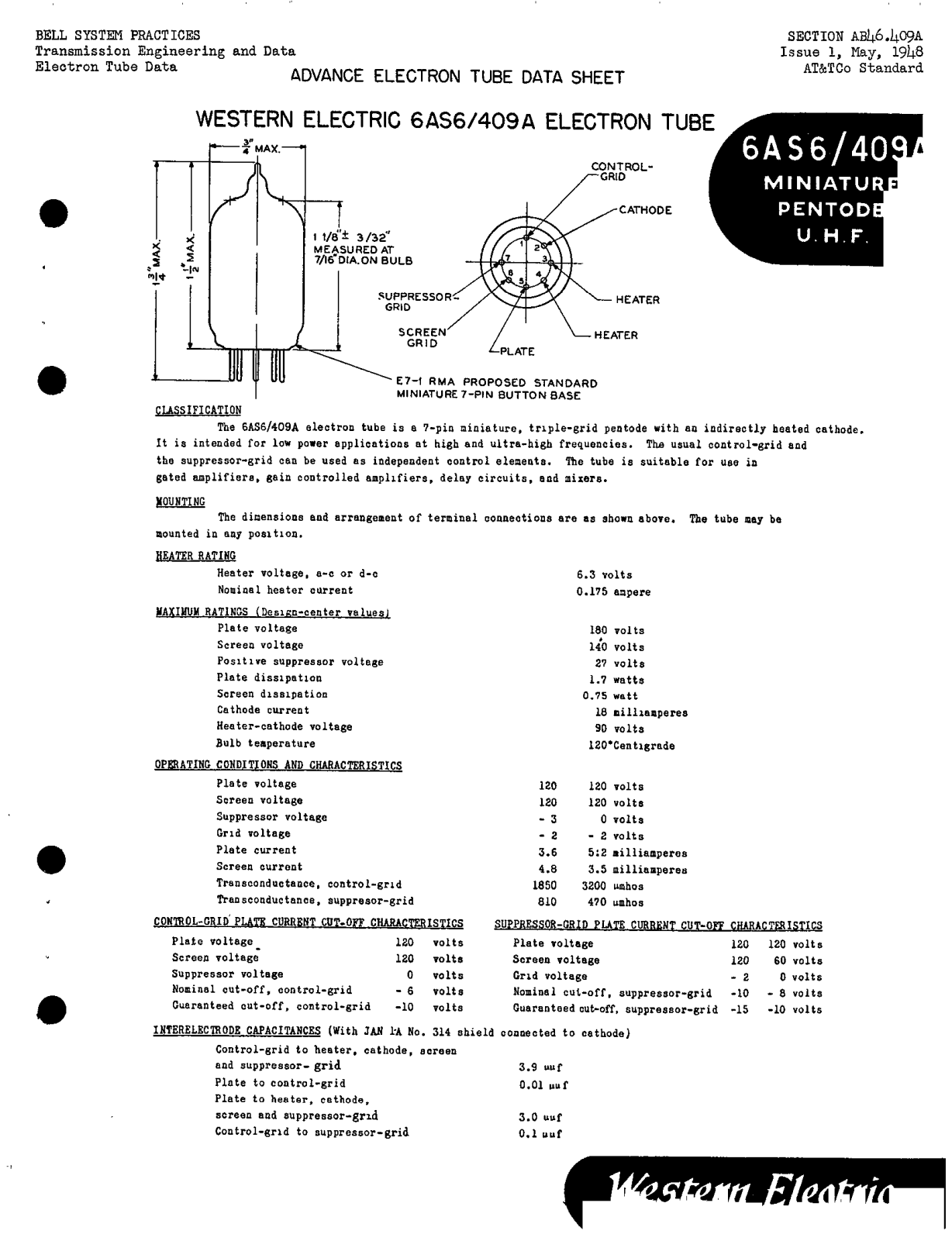 Western Electric 409-A Brochure