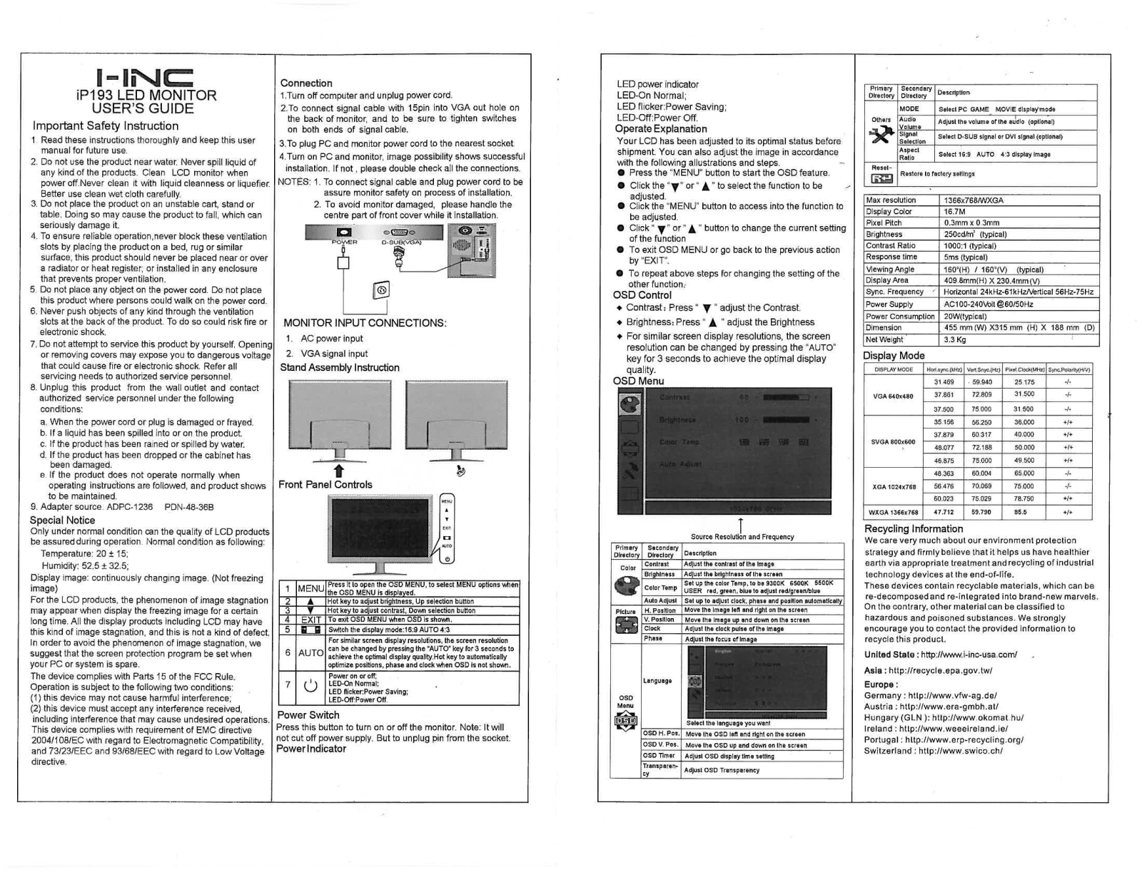 I-inc IP193 User Manual