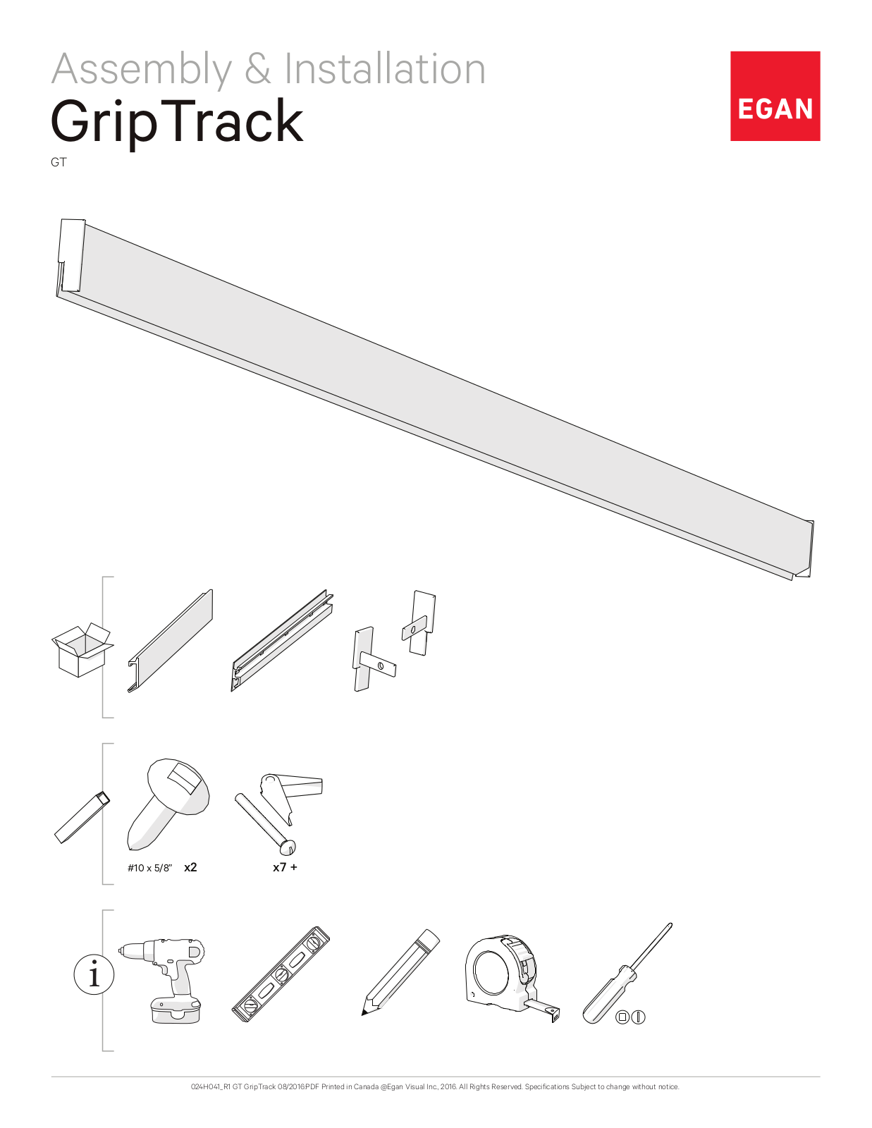 EGAN GripTrack Assembly & Installation