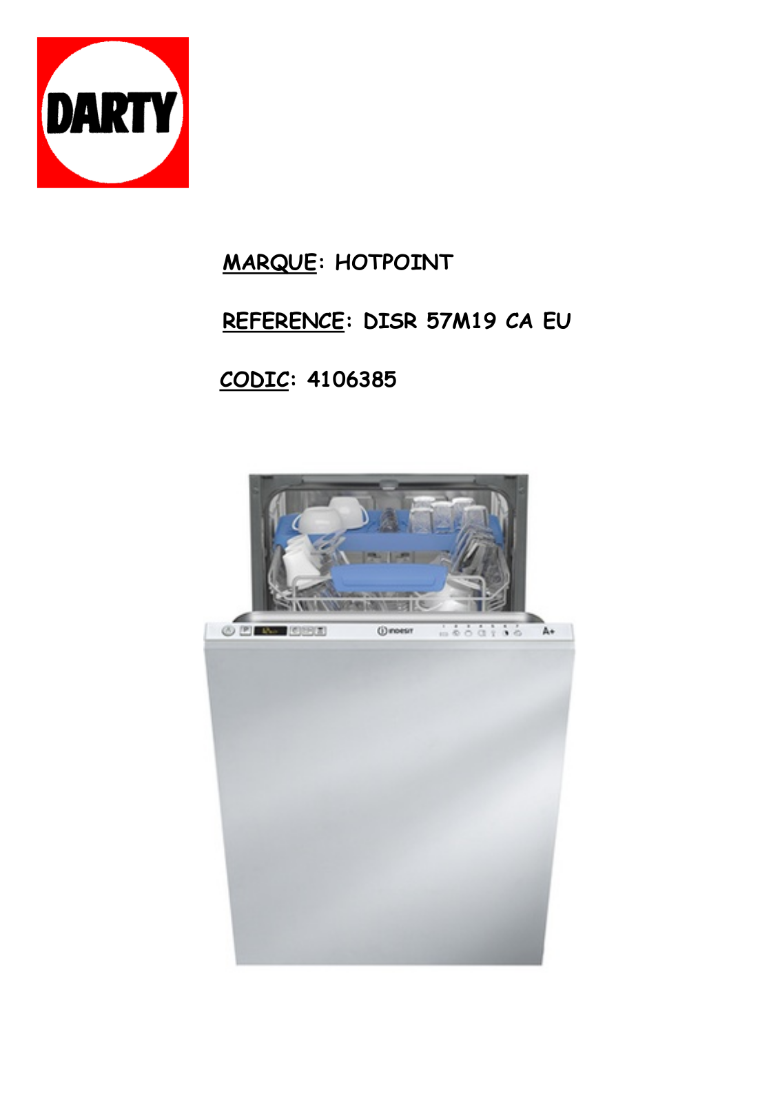 Indesit DISR57M94CA User Manual