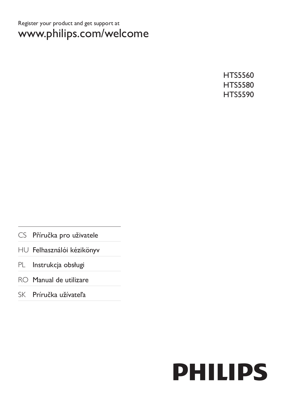 Philips HTS5560, HTS5580, HTS5590 User Manual