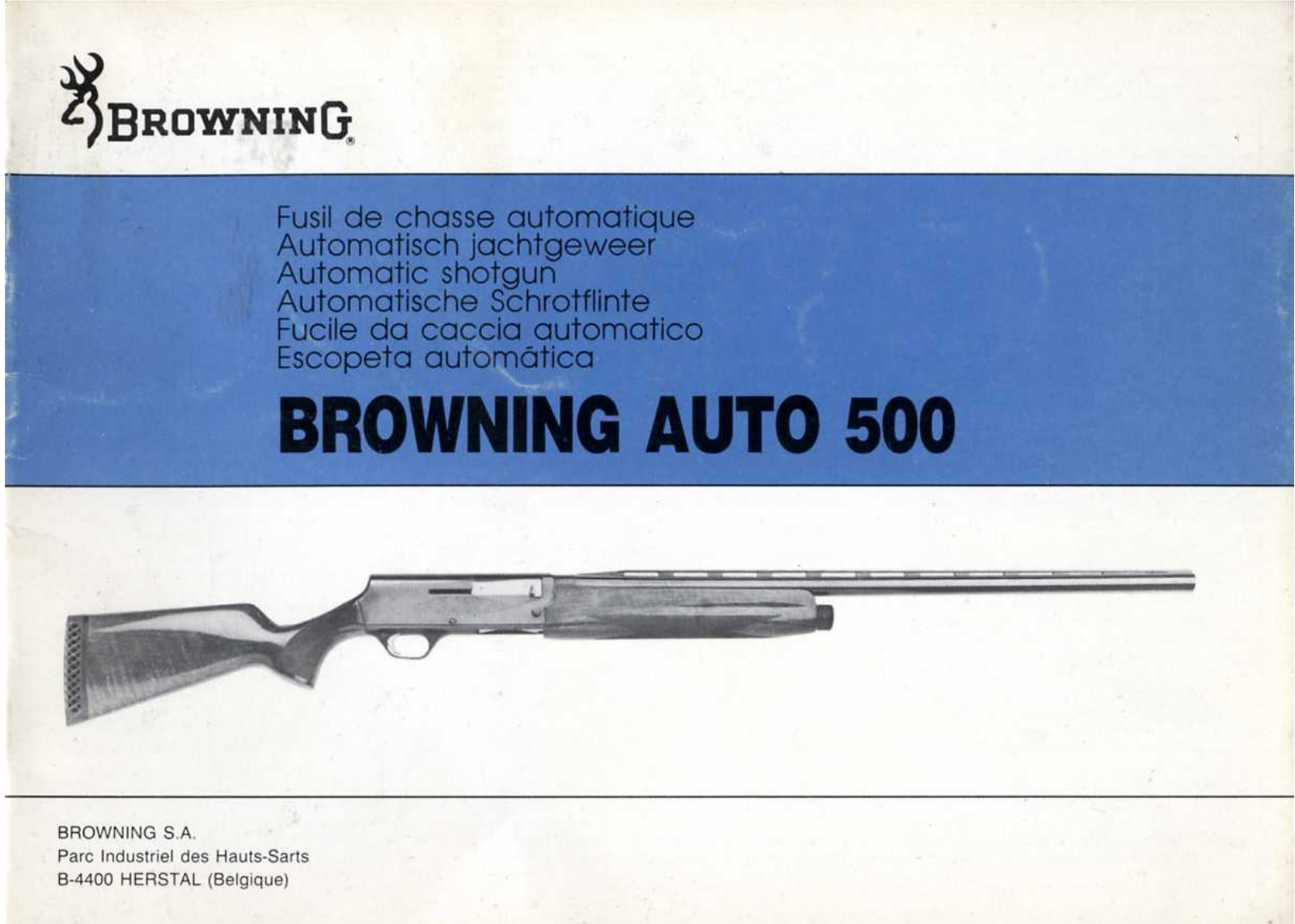 BROWNING AUTO 500 User Manual