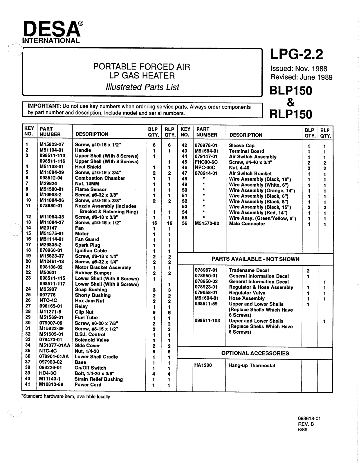 Desa Tech BLP150 Owner's Manual