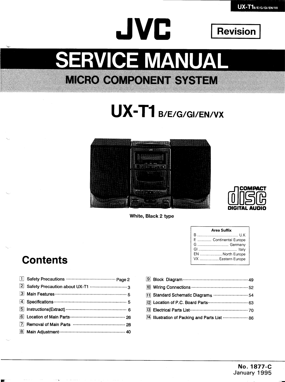 JVC UXT-1 Service manual