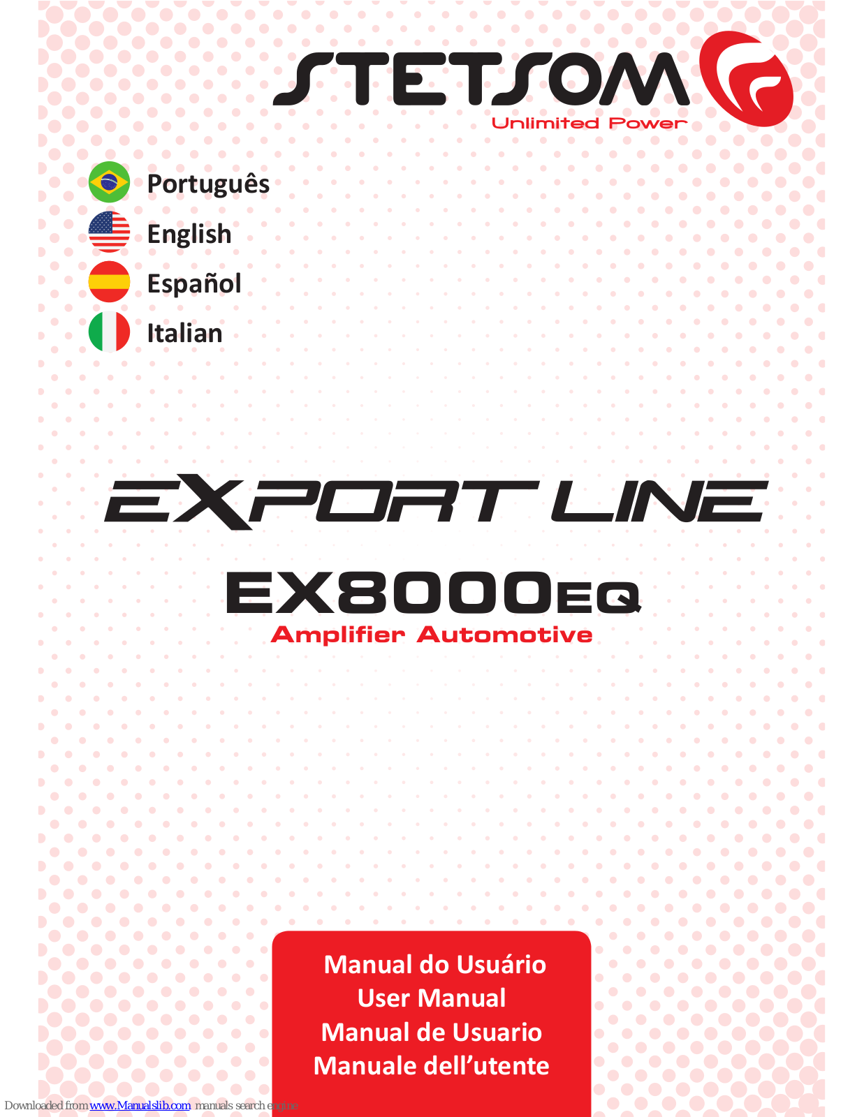 StetSom Export Line EX8000EQ User Manual - ManualMachine.com