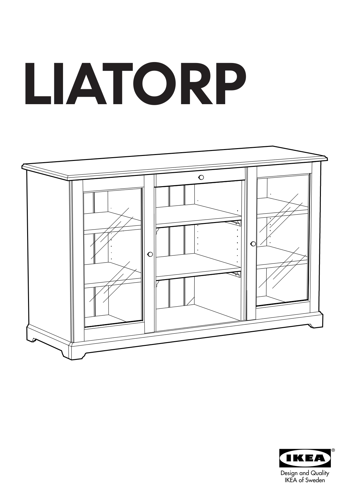 IKEA LIATORP SIDEBOARD 57 X34 Assembly Instruction