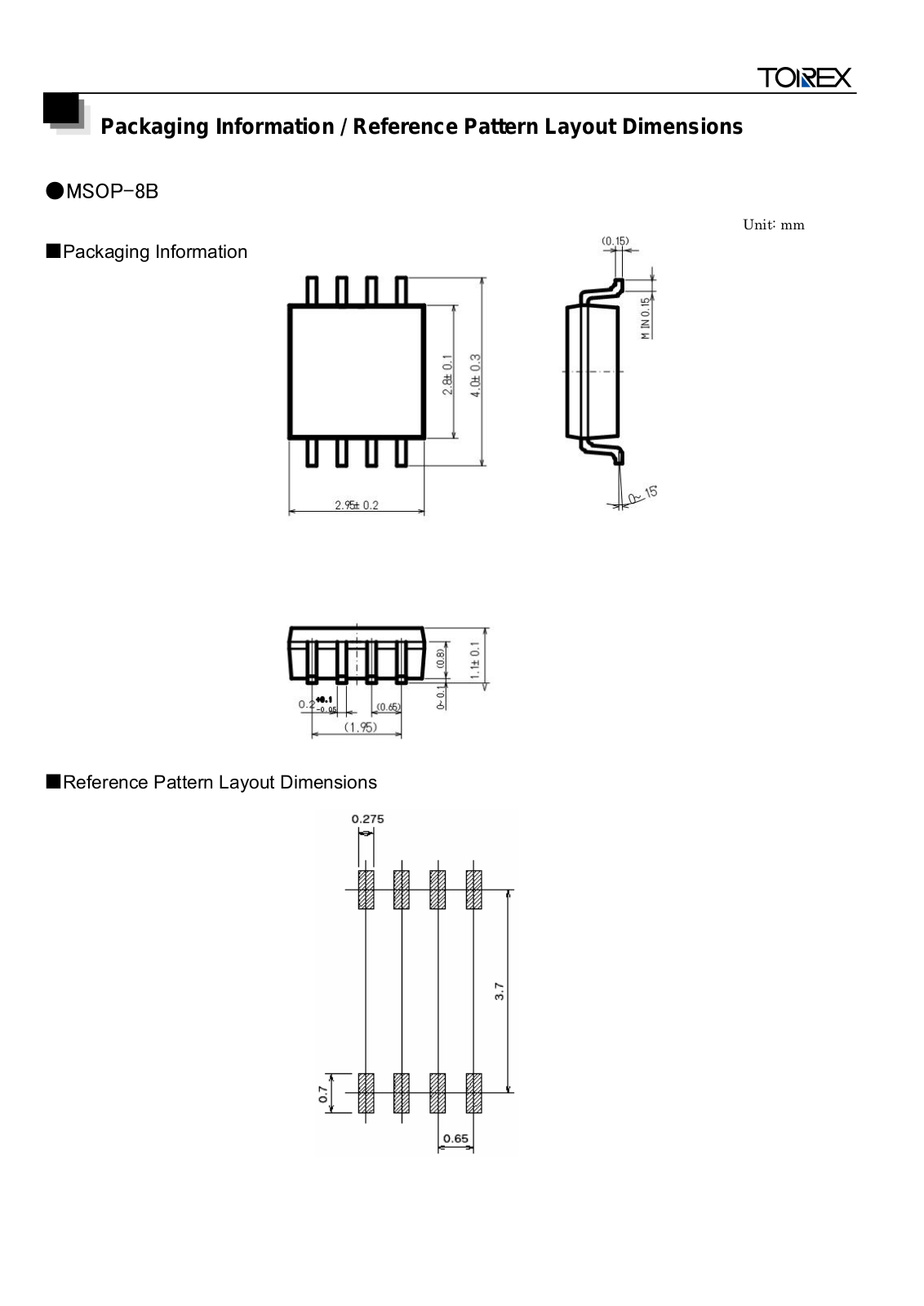 TOREX MSOP-8B User Manual