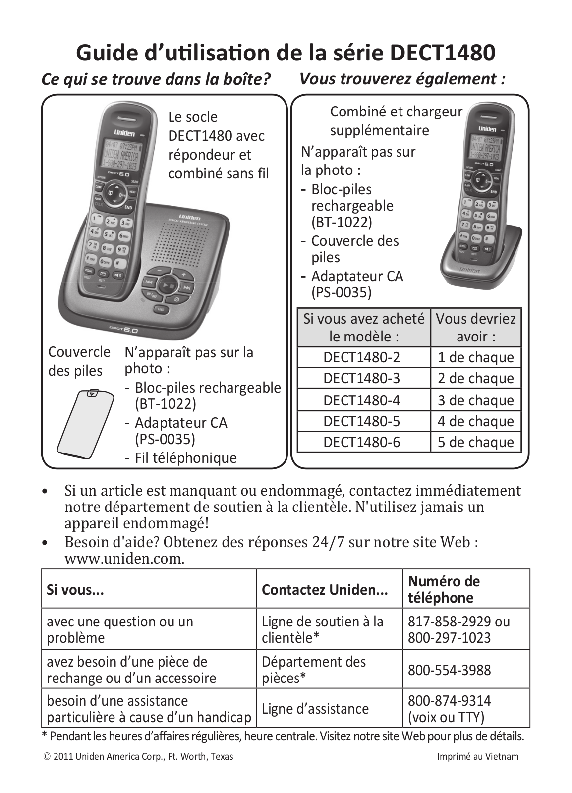 Uniden DECT1480 Owner's Manual