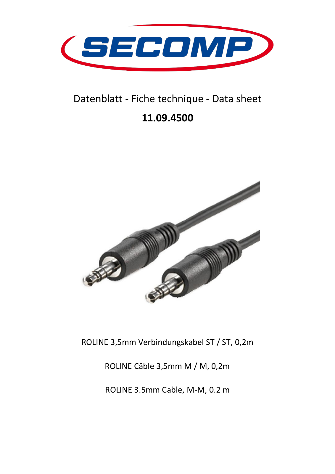 ROLINE 11094500 Datasheet - ManualMachine.com