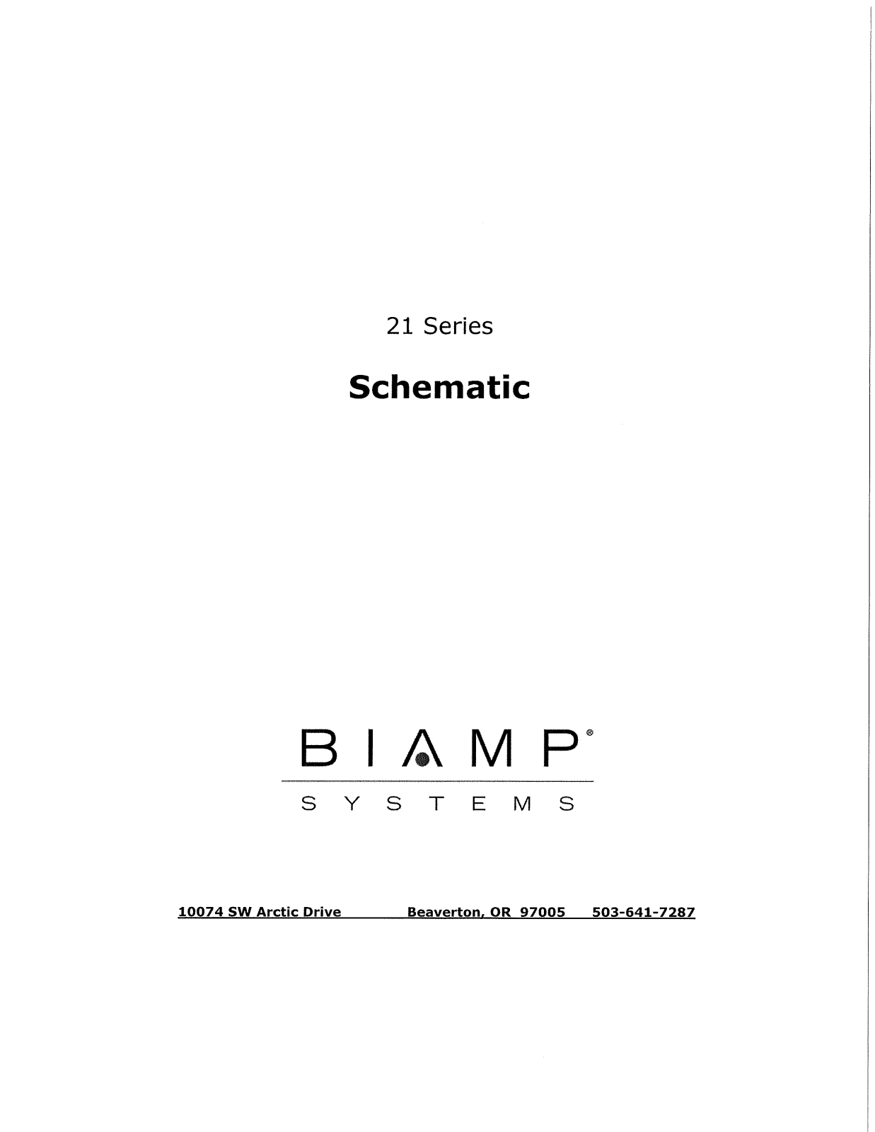 Biamp 1221 User Manual