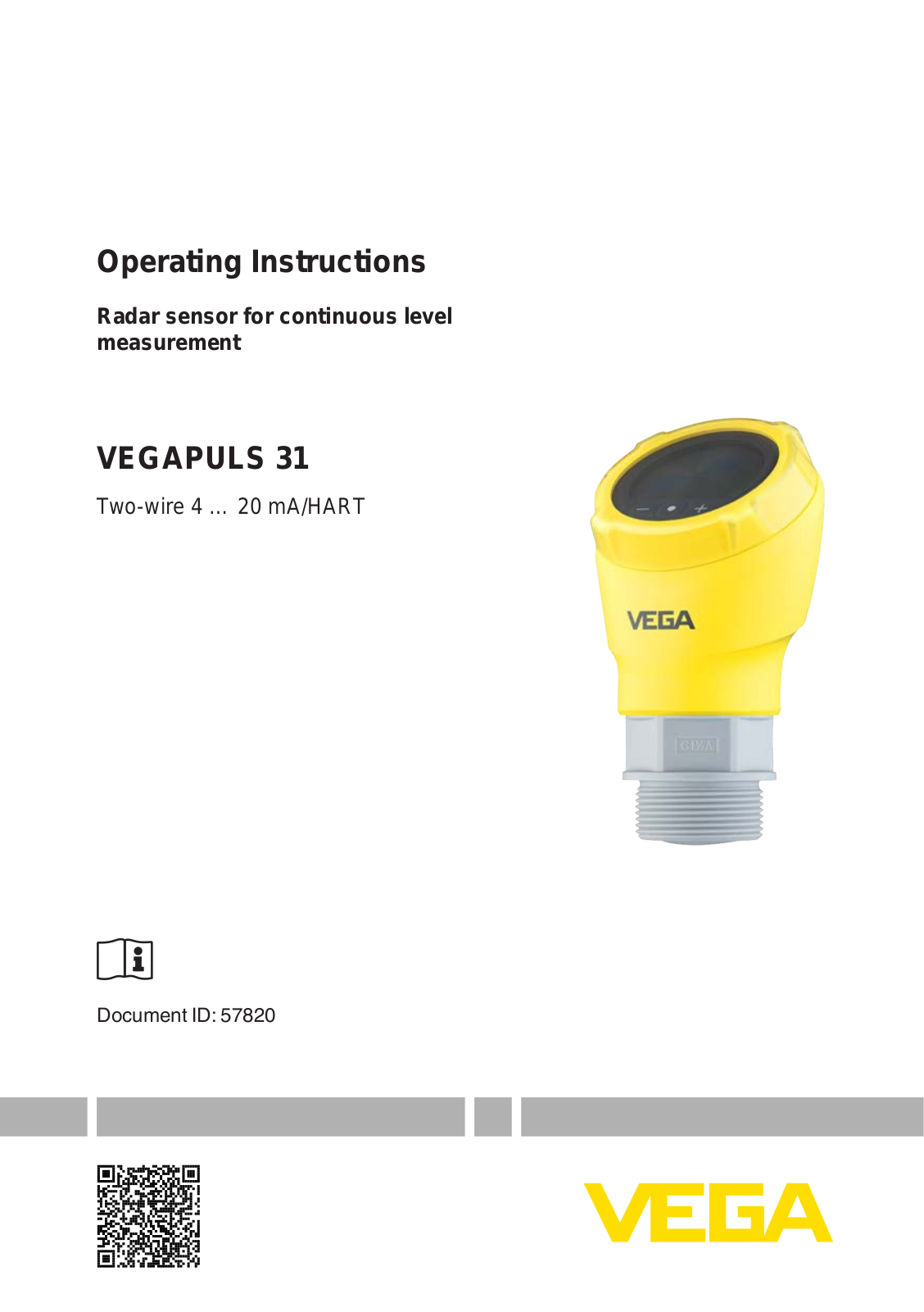 Vega VEGAPULS 31 Operating Instructions