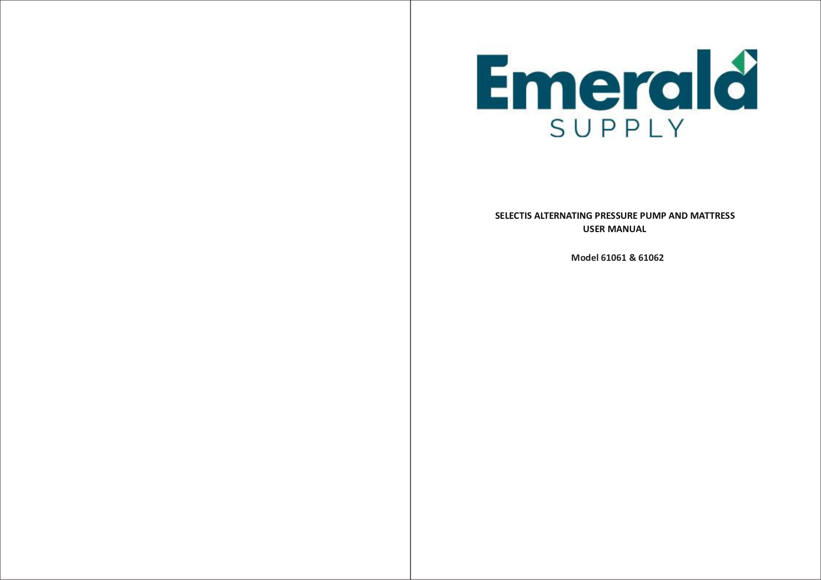Emerald Supply 61061, 61062 USER MANUAL - ManualMachine.com