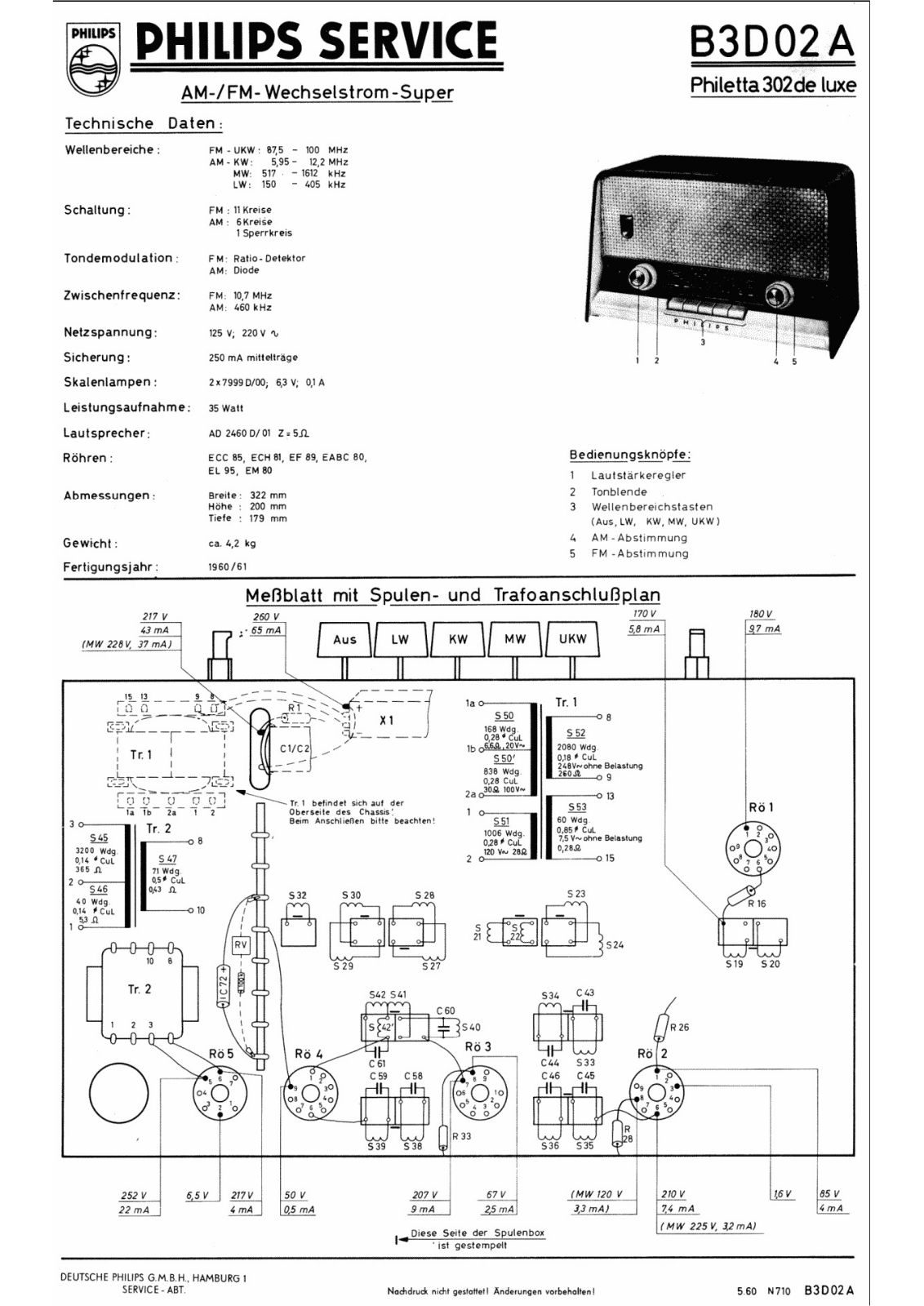 Philips B-3-D-02-A Service Manual